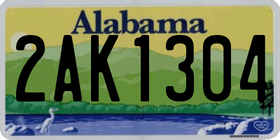 AL license plate 2AK1304