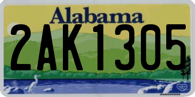 AL license plate 2AK1305