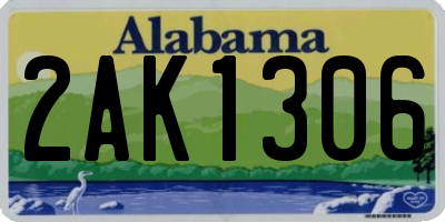 AL license plate 2AK1306