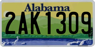 AL license plate 2AK1309