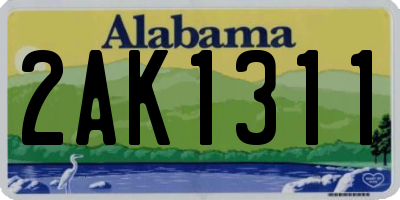AL license plate 2AK1311