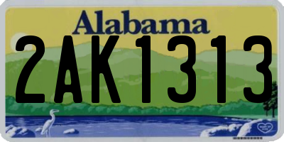 AL license plate 2AK1313
