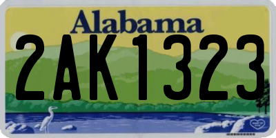 AL license plate 2AK1323