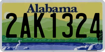 AL license plate 2AK1324