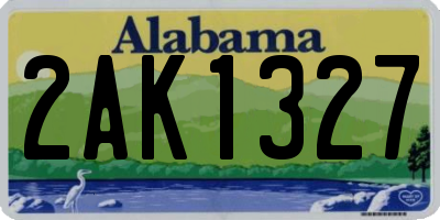 AL license plate 2AK1327
