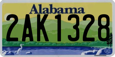 AL license plate 2AK1328