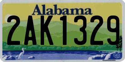 AL license plate 2AK1329