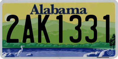 AL license plate 2AK1331