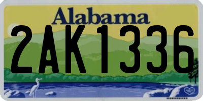 AL license plate 2AK1336