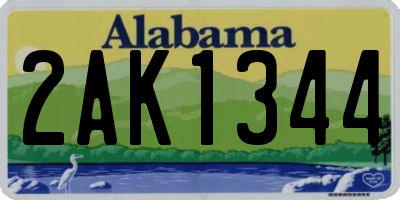 AL license plate 2AK1344