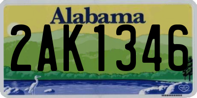 AL license plate 2AK1346