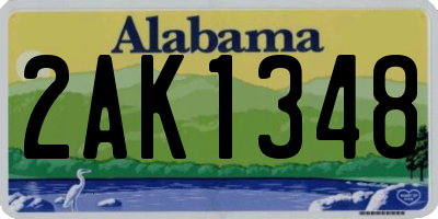 AL license plate 2AK1348