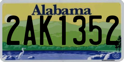 AL license plate 2AK1352