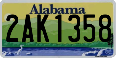 AL license plate 2AK1358