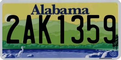 AL license plate 2AK1359