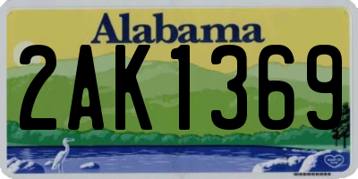 AL license plate 2AK1369