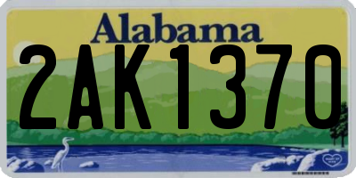 AL license plate 2AK1370