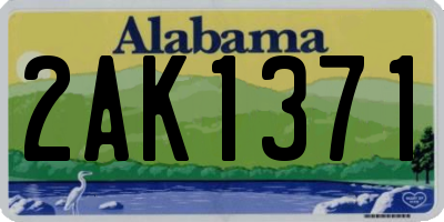 AL license plate 2AK1371