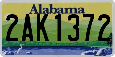 AL license plate 2AK1372
