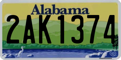 AL license plate 2AK1374