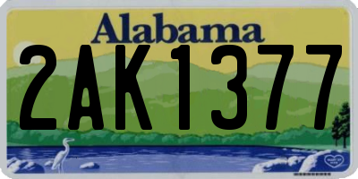 AL license plate 2AK1377