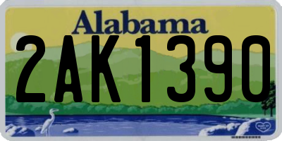 AL license plate 2AK1390