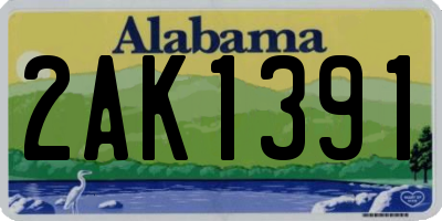 AL license plate 2AK1391