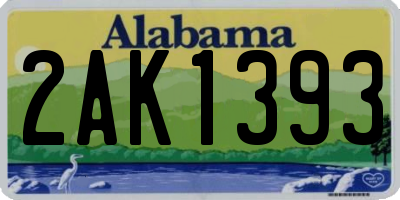 AL license plate 2AK1393