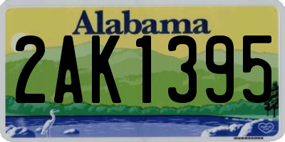 AL license plate 2AK1395
