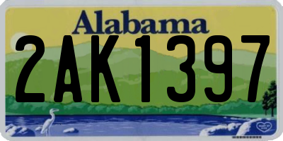 AL license plate 2AK1397