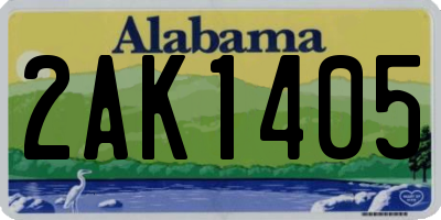 AL license plate 2AK1405