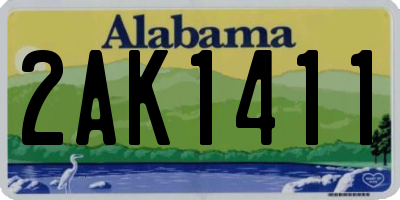 AL license plate 2AK1411