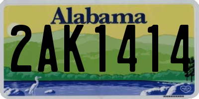 AL license plate 2AK1414