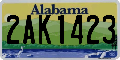 AL license plate 2AK1423