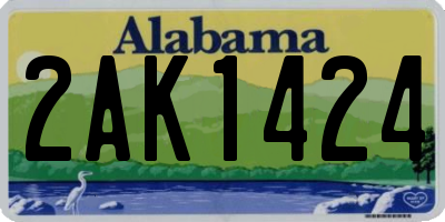 AL license plate 2AK1424