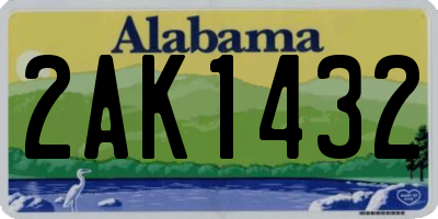 AL license plate 2AK1432