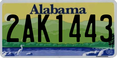AL license plate 2AK1443