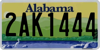 AL license plate 2AK1444