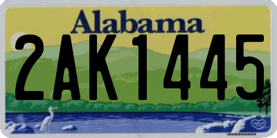 AL license plate 2AK1445
