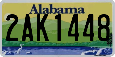 AL license plate 2AK1448