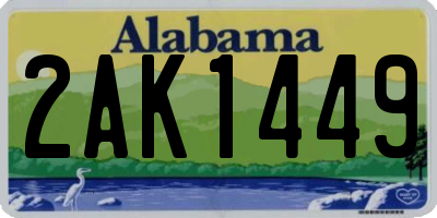 AL license plate 2AK1449