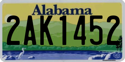 AL license plate 2AK1452