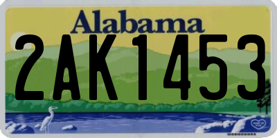 AL license plate 2AK1453