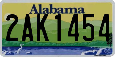 AL license plate 2AK1454