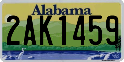 AL license plate 2AK1459