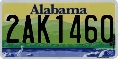 AL license plate 2AK1460