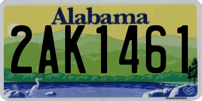 AL license plate 2AK1461