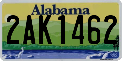 AL license plate 2AK1462