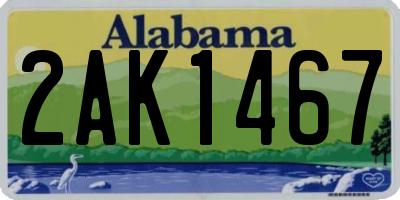 AL license plate 2AK1467
