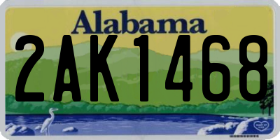 AL license plate 2AK1468